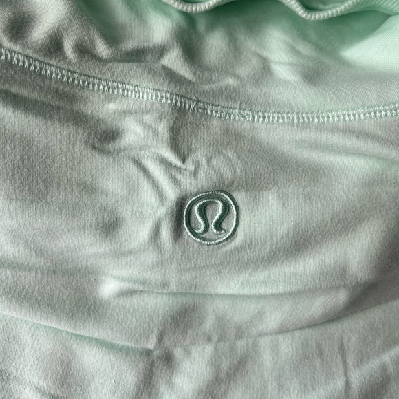 Perfect for Spring! Lululemon pullover cowl neck mint green sz 10 sold out - Picture 10 of 11